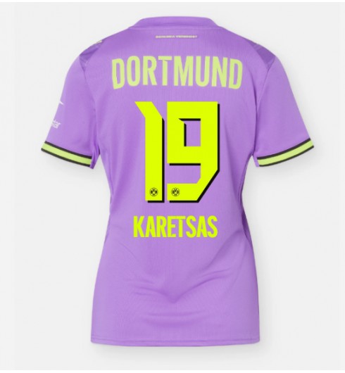 Borussia Dortmund Konstantinos Karetsas #19 Kolmaspaita Naisten 2026-27 Lyhythihainen Borussia Dortmund Konstantinos Karetsas #19 Kolmaspaita Naisten 2026-27 Lyhythihainen